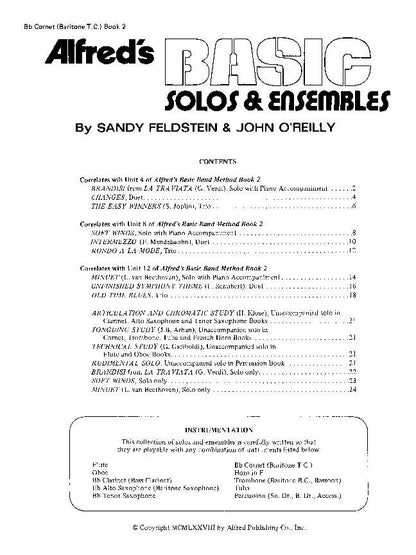 Alfred's Basic Solos & Ensembles Book 2 for Cornet/Baritone T.C. — view 2
