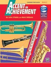 Accent on Achievement Book 2 Combined Percussion by John O'Reilly & Mark Williams, Alfred Music, 92 pages, for grades 5-8, includes rhythm exercises. — view 2