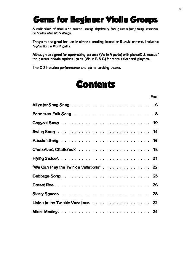 Gems for Beginner Violin Groups by Helen Butterworth - Violin Ensemble with CD, Reproducible Parts for Group Lessons and Concerts — view 2