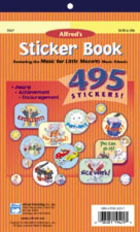 Music for Little Mozarts Sticker Book with 495 Stickers for Young Piano Students