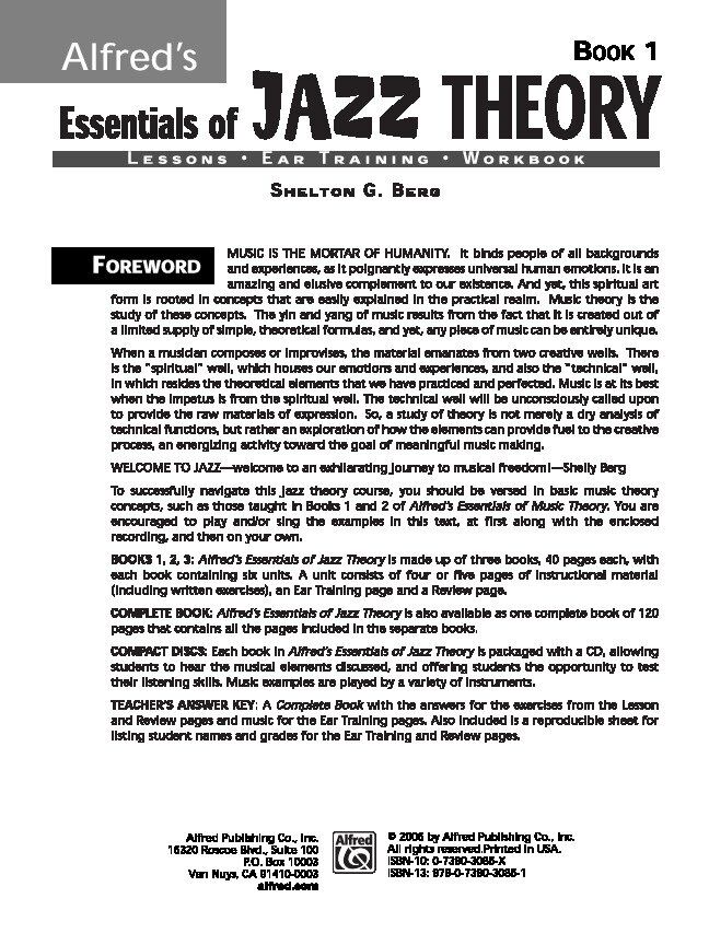 Alfred's Essentials of Jazz Theory Book 1 for Zither — view 2
