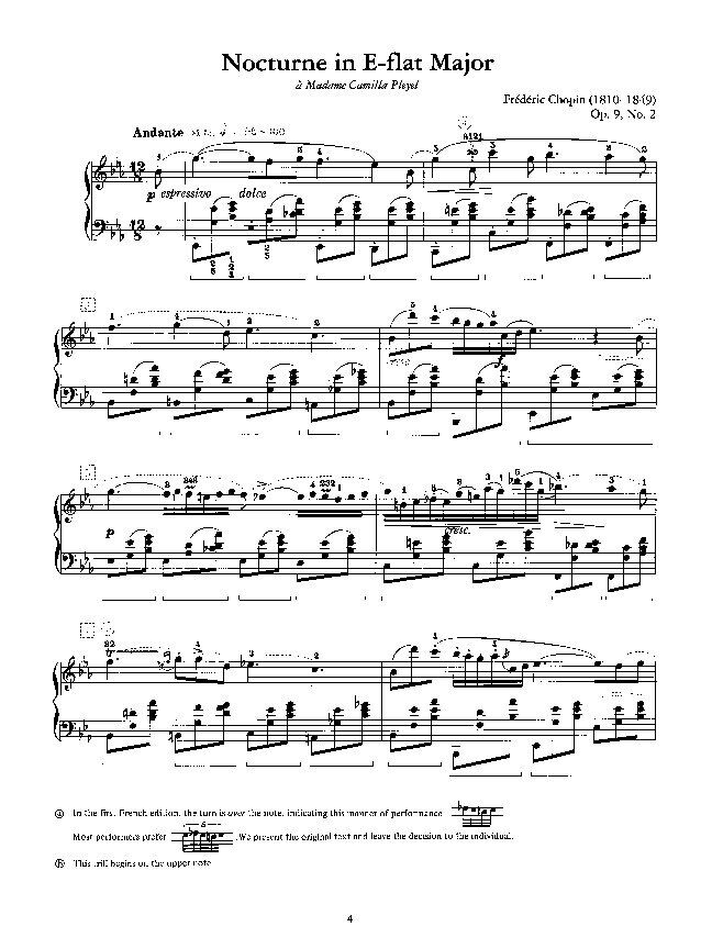 Chopin - Nocturne in E-flat Major Op. 9 No. 2 for Piano, Alfred Masterwork Edition