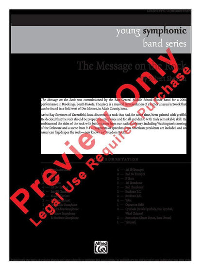 The Message on the Rock by Robert Sheldon for Band - Alfred Music - Young Symphonic Series - 258 Pages - Available in SmartMusic — view 2