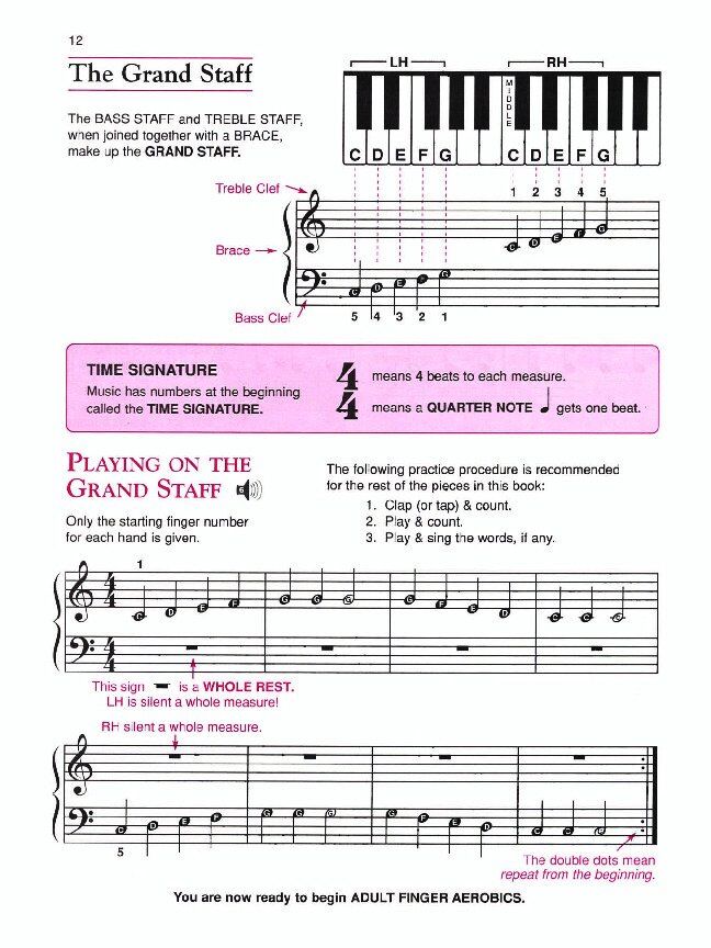 Alfred's Basic Adult Piano Course Lesson Book 1 — view 2