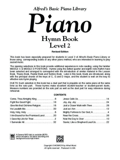 Alfred's Basic Piano Library Hymn Book Level 2 — view 2
