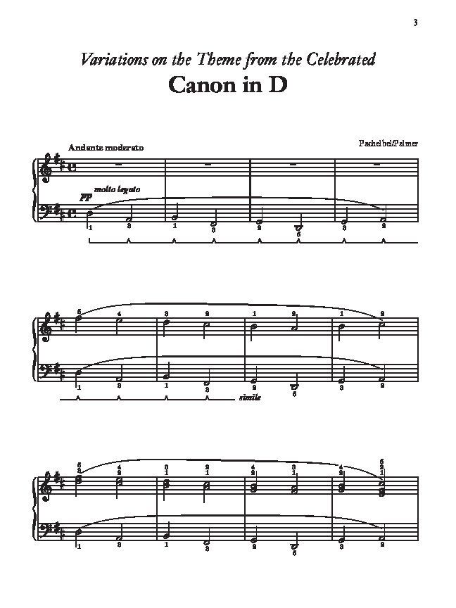 Pachelbel - Canon in D for Piano Sheet Music by Alfred Music, 8 Pages, Late Intermediate — view 2