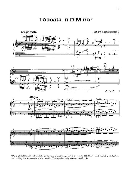 Bach - Toccata in D Minor for Piano, Alfred Masterwork Edition, 8 Pages