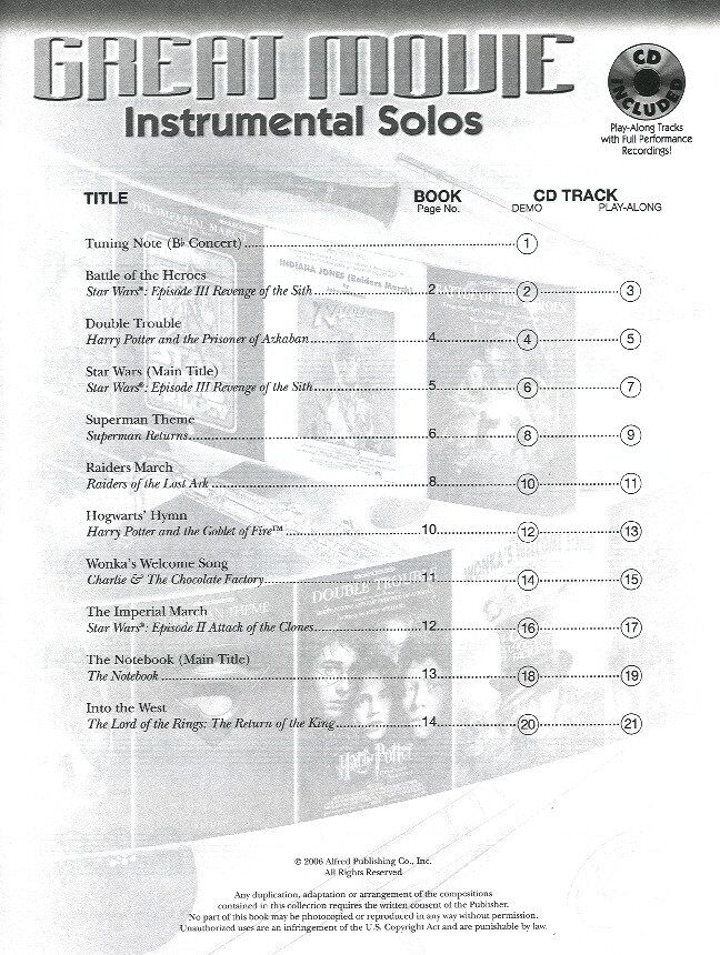 Great Movie Instrumental Solos for Alto Saxophone BK/CD — view 3