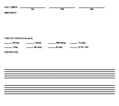 Lesson Assignment and Daily Practice Book for Piano — view 2