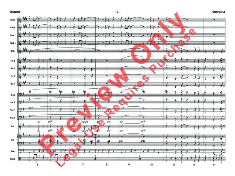 SheheraJazz JE2 SC/PTS Jazz Ensemble Arrangement by Mike Smukal — view 5