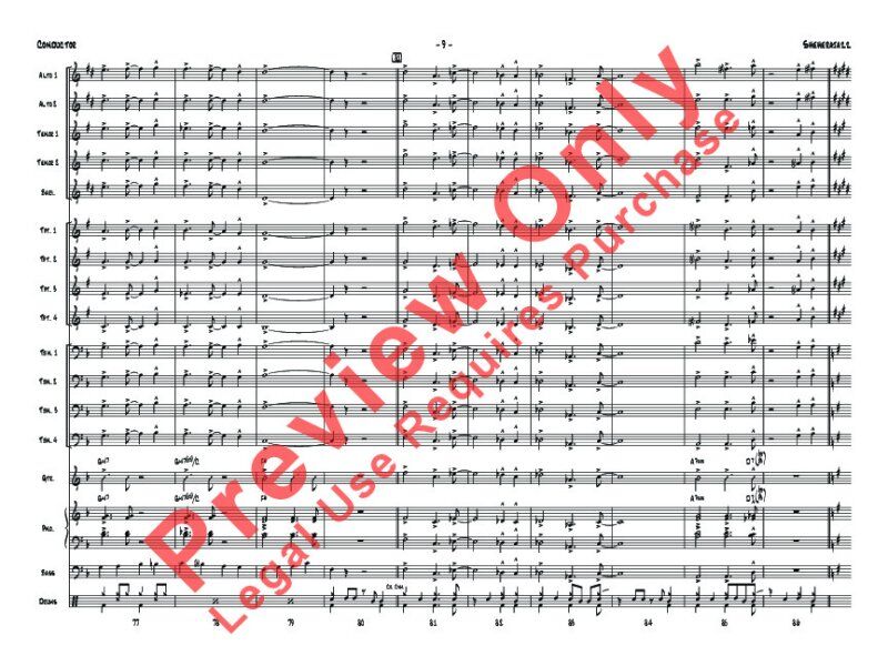 SheheraJazz JE2 SC/PTS Jazz Ensemble Arrangement by Mike Smukal — view 4
