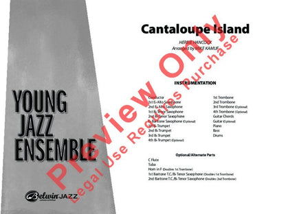 Cantaloupe Island Jazz Ensemble Arrangement by Mike Kamuf, Herbie Hancock, 90 Pages, Young Jazz Ensemble Series — view 2