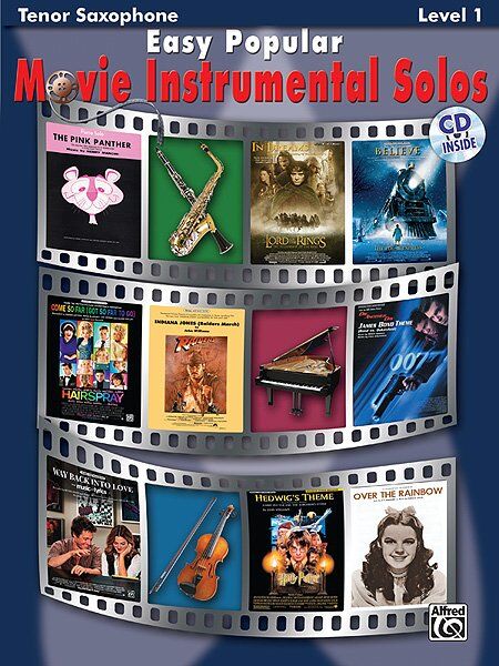 Easy Popular Movie Instrumental Solos for Tenor Saxophone BK/CD