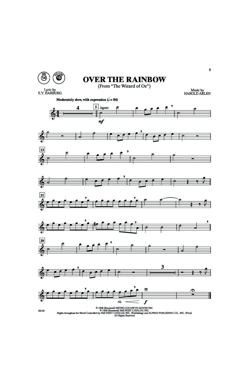 Easy Popular Movie Instrumental Solos for Tenor Saxophone BK/CD — view 3