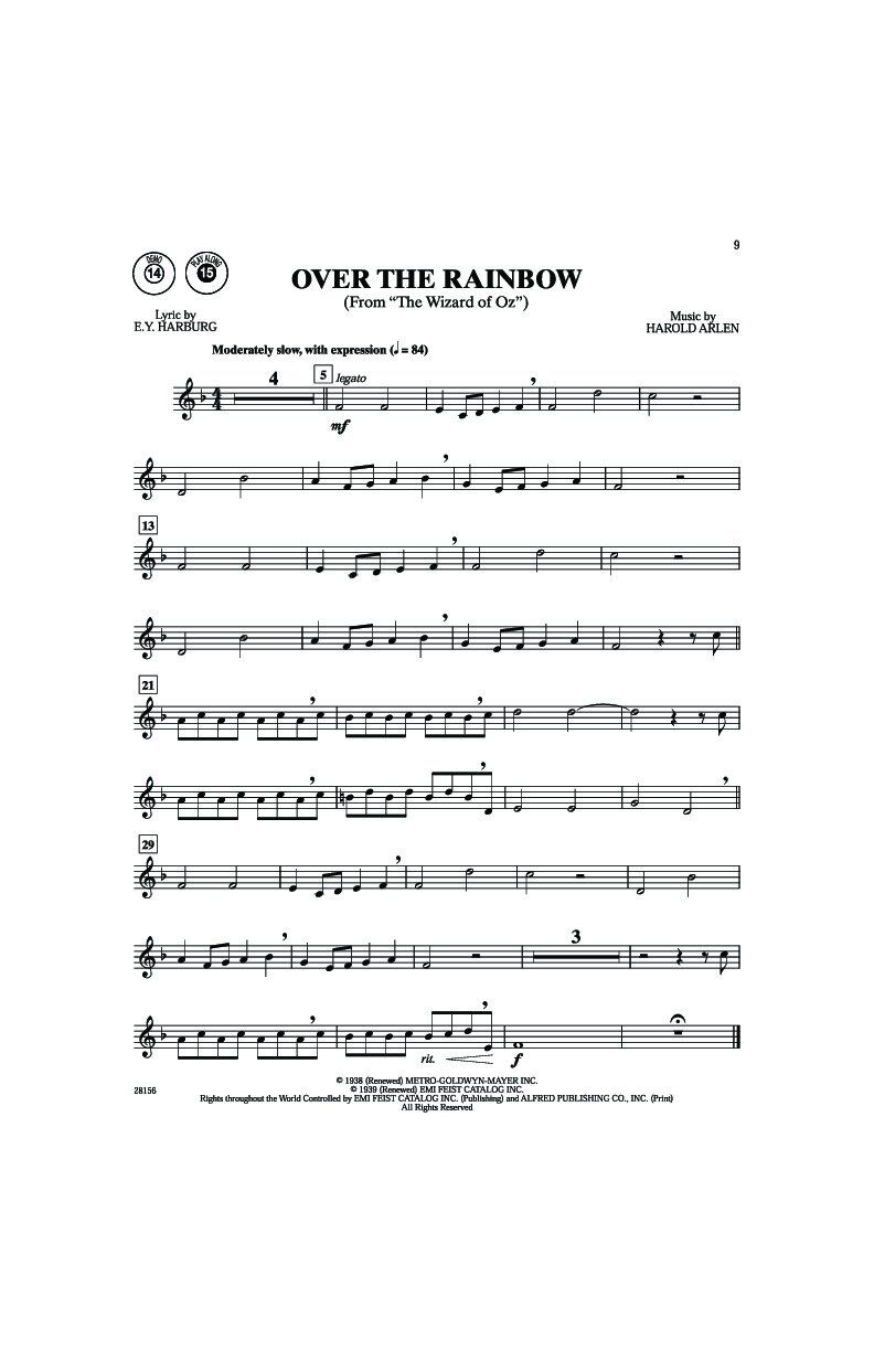 Easy Popular Movie Instrumental Solos for Horn in F — view 3