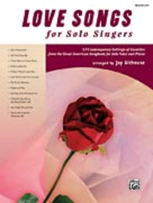 Love Songs For Solo Singers Medium Low Book/CD