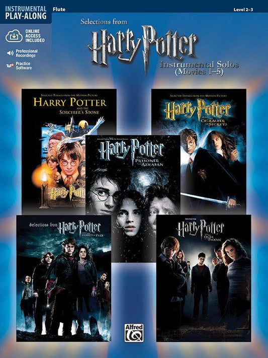 Harry Potter Instrumental Solos for Flute - Movies 1-5 Music Book with Play-Along Recording
