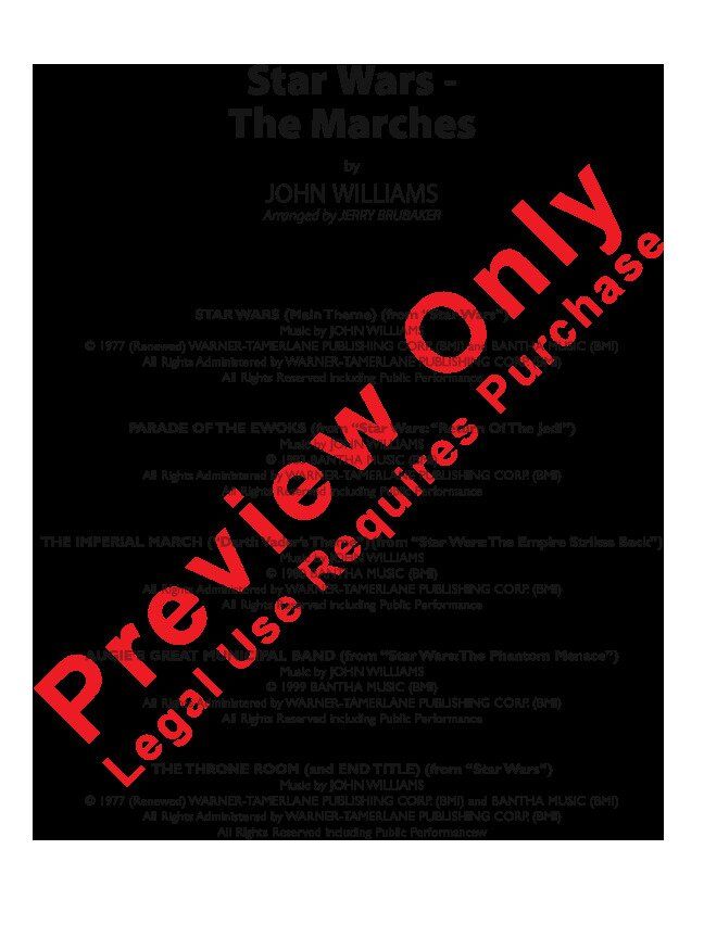 Star Wars - The Marches CB3 SC/PTS for Band by John Williams, Arranged by Jerry Brubaker, Alfred Music, 236 Pages — view 2