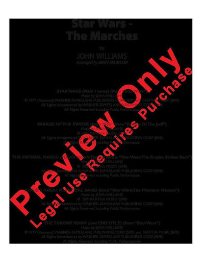 Star Wars - The Marches CB3 SC/PTS for Band by John Williams, Arranged by Jerry Brubaker, Alfred Music, 236 Pages — view 2