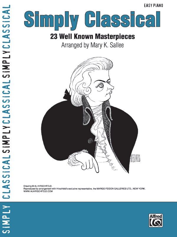 Simply Classical Easy Piano by Mary K. Sallee - 80 Pages, Easy Piano Arrangements, Alfred Music