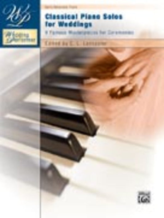 Classical Piano Solos For Wedddings Book