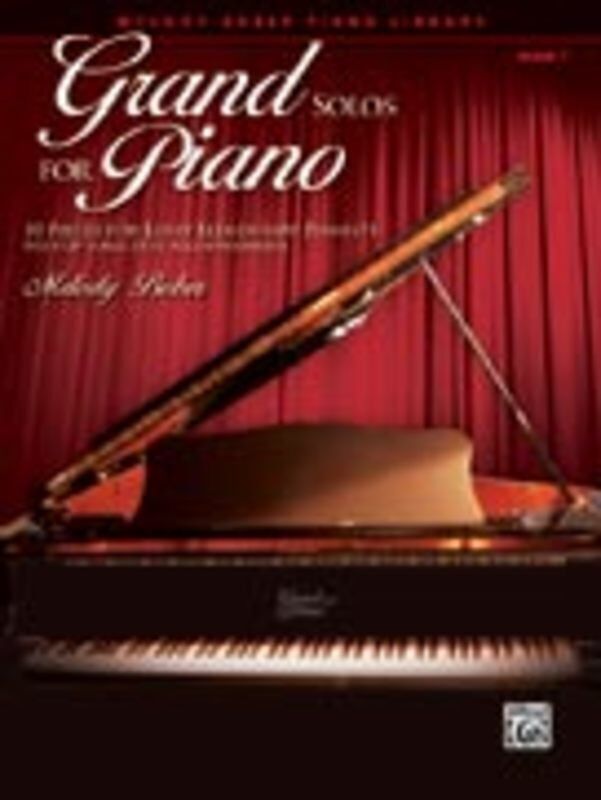 Grand Solos for Piano Book 1 by Melody Bober, 24 pages, early elementary level, with optional duet accompaniments. Published by Alfred Music.