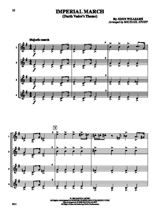 Pop Quartets for All (Revised) Clarinet/Bass Clarinet by Michael Story, Alfred Music, 24 pages, For All Series