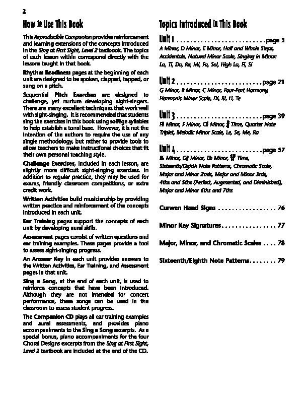 Sing at First Sight Level 2 Reproducible Companion/Audio Kit — view 2
