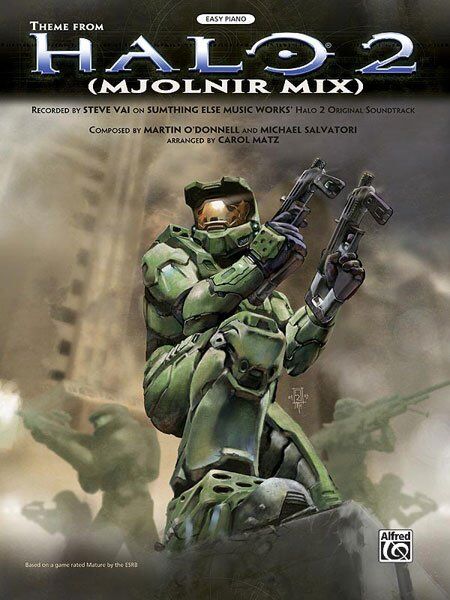 Halo 2 Mjolnir Mix Theme Easy Piano Sheet Music