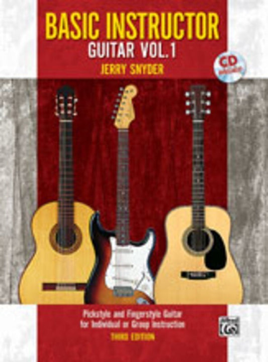Basic Instructor Guitar Book 1 Book/CD 3rd Ed Guitar Book