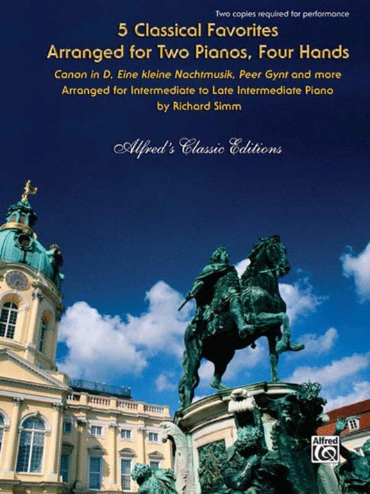 5 Classical Favourites 2 Piano 4 Hand Arr Simm Book