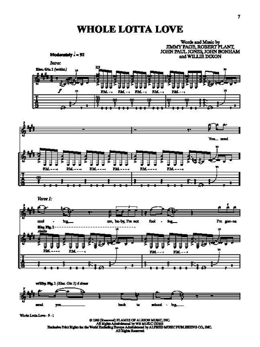 Led Zeppelin - II Guitar Tab Platinum Album Edition