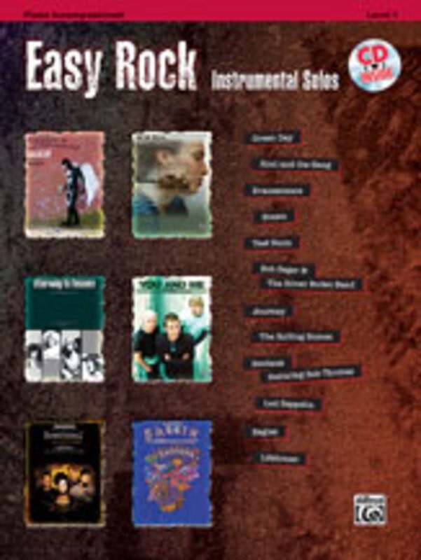 Easy Rock Instrumental Solos Piano Acc Book/CD Book