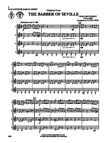 Flex-Ability Classics for Clarinet and Bass Clarinet by Victor Lopez, 24 Pages, Alfred Music, Woodwind Ensemble Arrangement — view 2