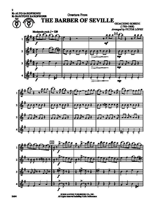 Flex-Ability Classics for Alto/Baritone Saxophone by Victor Lopez, 24 Pages, Alfred Music, Woodwind Ensemble Arrangements