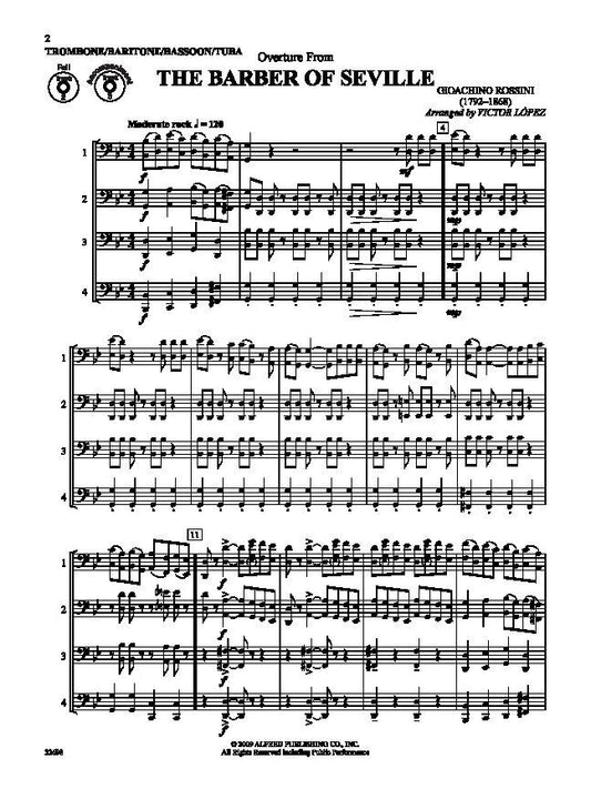 Flex-Ability Classics for Trombone, Baritone, Bassoon, Tuba - Arranged by Victor Lopez, 24 Pages, Alfred Music