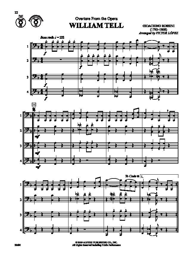 Flex-Ability Classics for Trombone, Baritone, Bassoon, Tuba - Arranged by Victor Lopez, 24 Pages, Alfred Music — view 3