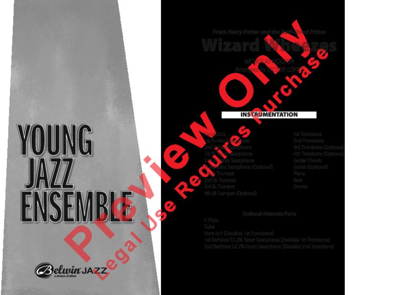 Nicholas Hooper: Wizard Wheezes (Harry Potter & the Half-Blood Prince) — Jazz Ensemble Grade 2, Score & Parts (Alfred Music)