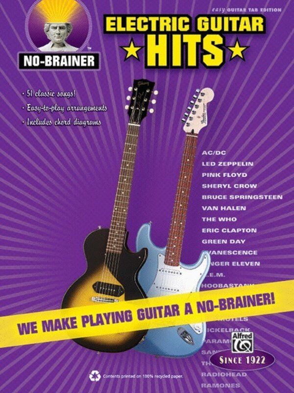 No Brainer Electric Guitar Hits Easy Guitar Tab Book