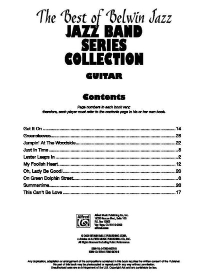Best of Belwin Jazz Band Collection for Guitar