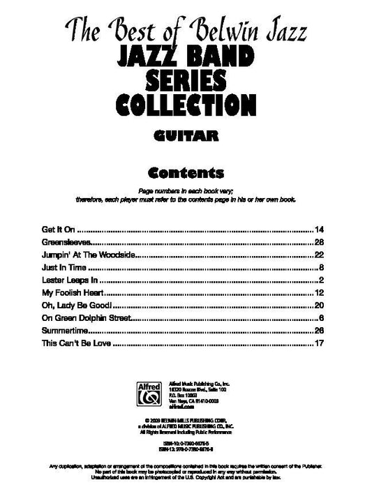Best of Belwin Jazz Band Collection for Guitar