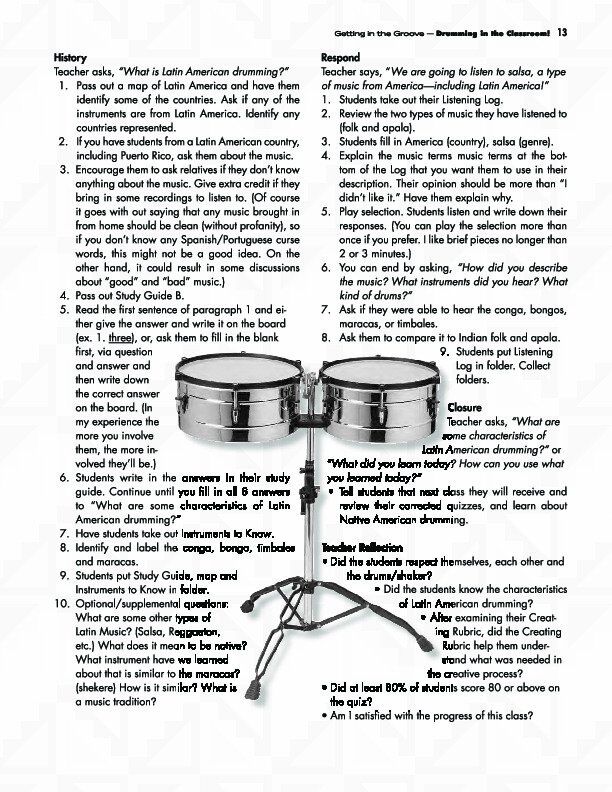 Getting in the Groove: A Multicultural Drumming Curriculum for Classroom Use — view 5