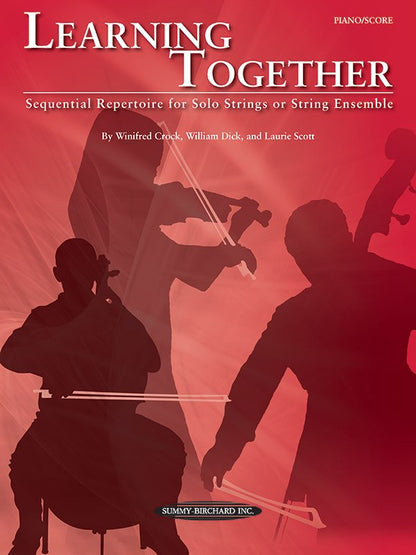 Learning Together Piano/Score by Laurie Scott, William Dick, Winifred Crock - 32 Pages, Piano Accompaniment, Alfred Music