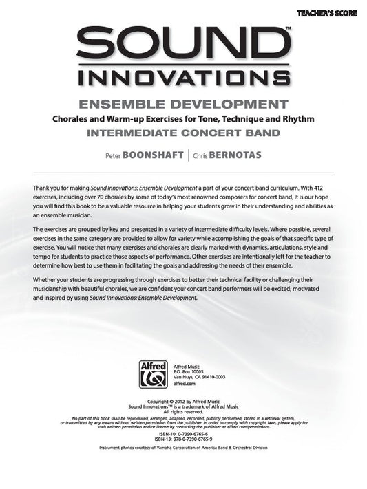 Sound Innovations for Concert Band: Ensemble Development — Conductor's Score (Alfred Music)