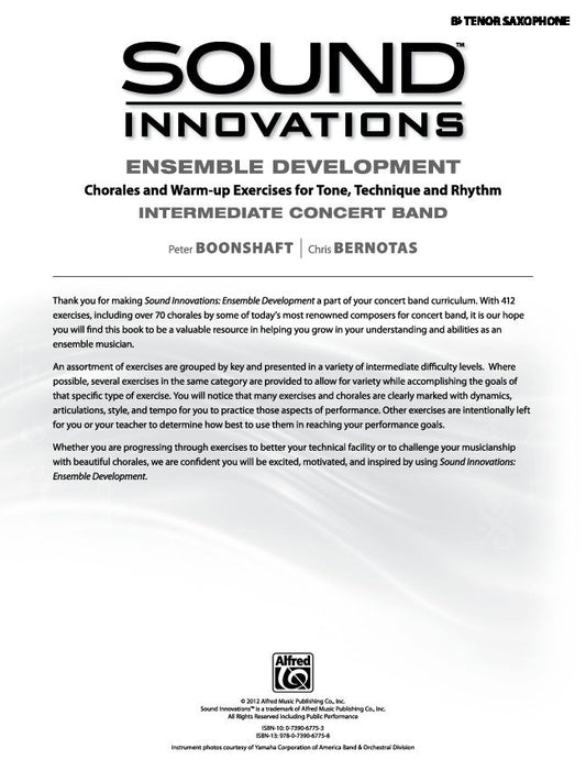Sound Innovations for Concert Band: Ensemble Development — Tenor Sax (Alfred Music)