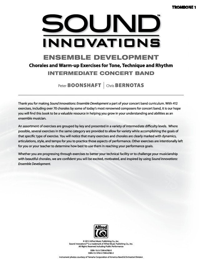 Sound Innovations for Concert Band: Ensemble Development — Trombone 1 (Alfred Music)