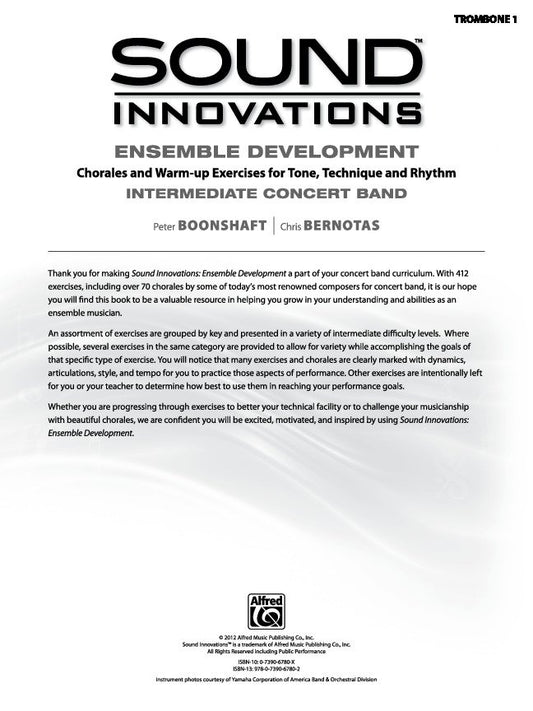 Sound Innovations for Concert Band: Ensemble Development — Trombone 1 (Alfred Music)