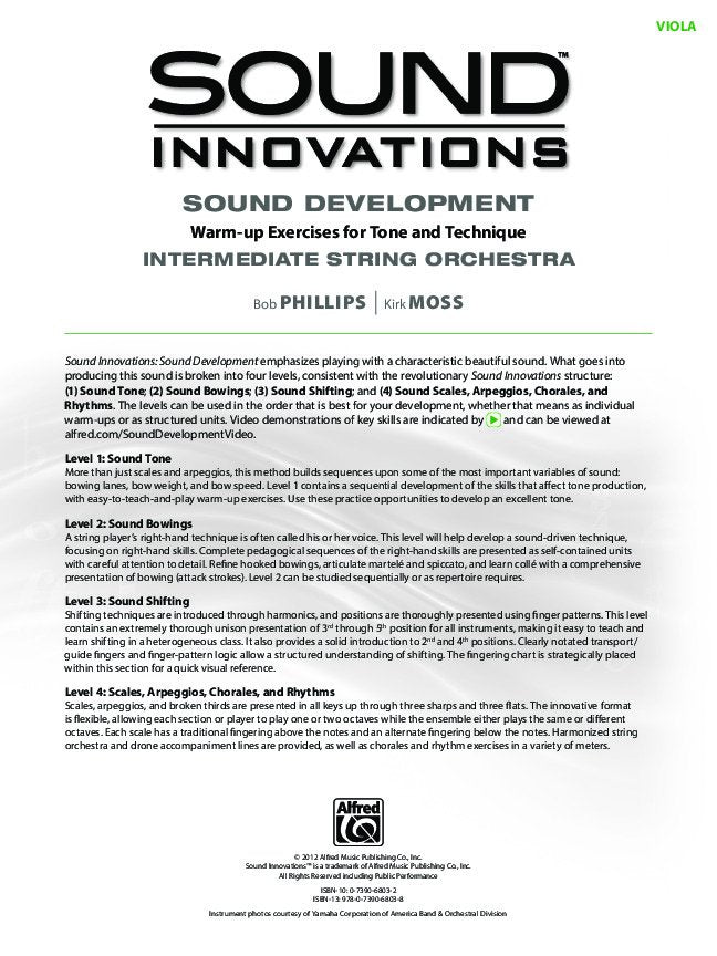 Sound Innovations for String Orchestra: Development — Viola (Alfred Music)