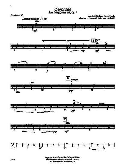 Classic String Quartets Double Bass Part by Andrew H. Dabczynski — view 3