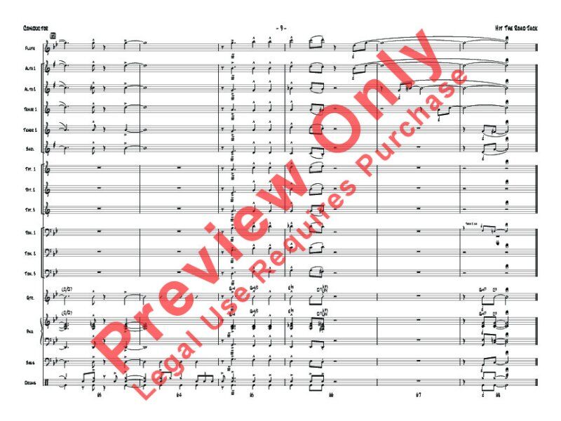 Hit the Road Jack Jazz Ensemble Arrangement by Mike Lewis — view 4